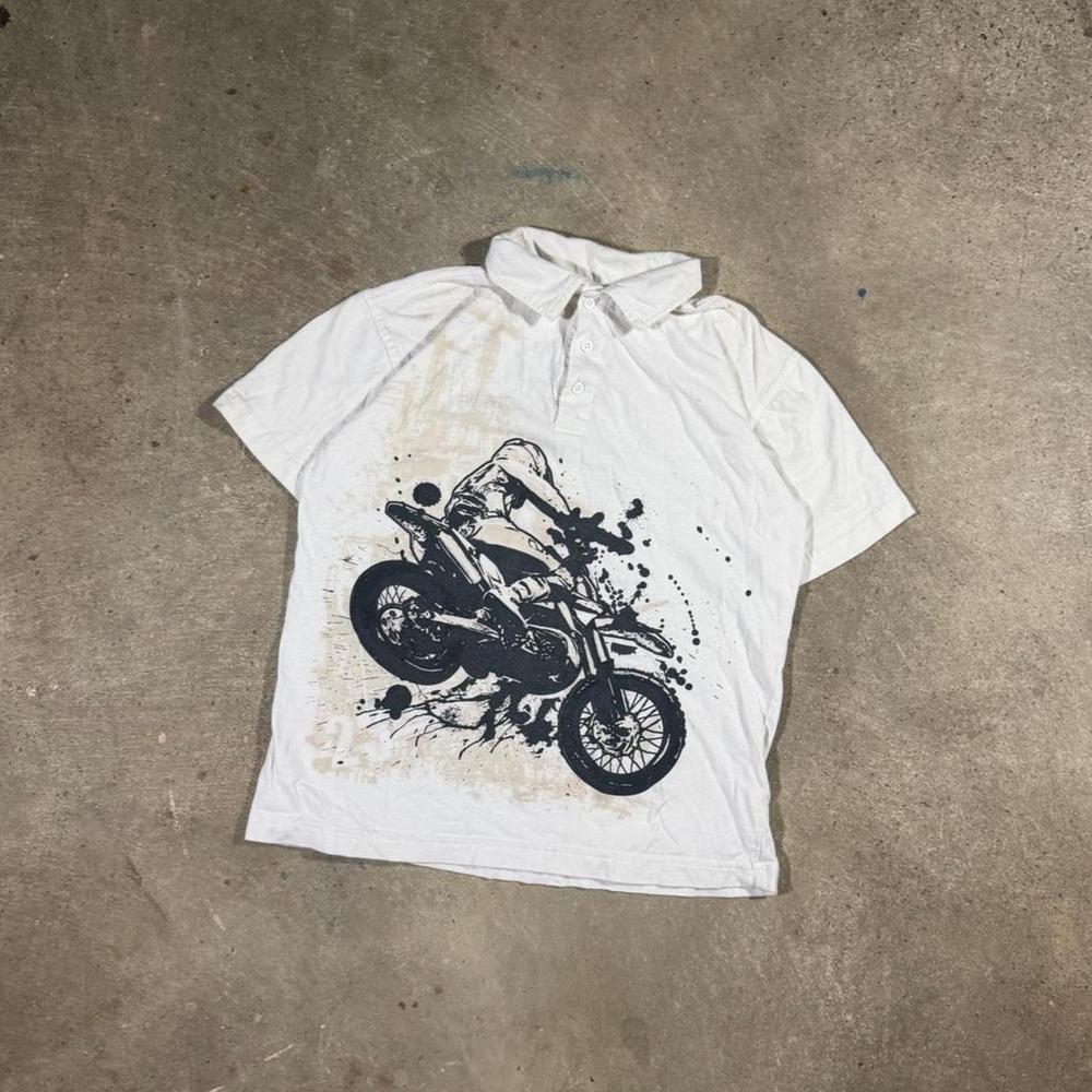 Vintage y2k emo grunge women's baby polo aop t shirt